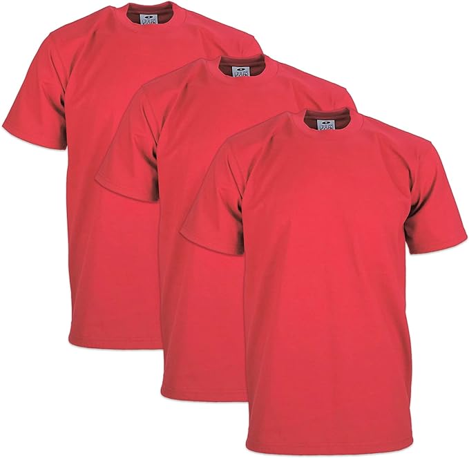 Pro Club 3-Pack Heavyweight Cotton Short Sleeve Crew Neck T-Shirt