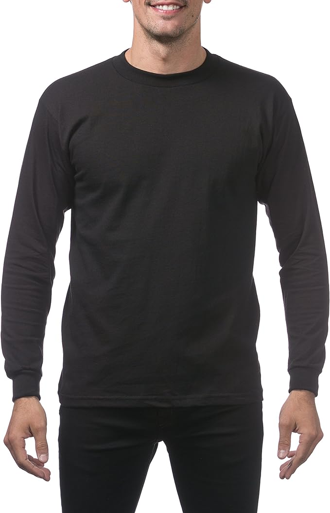 Pro Club Heavyweight Cotton Long Sleeve Crew Neck T-Shirt