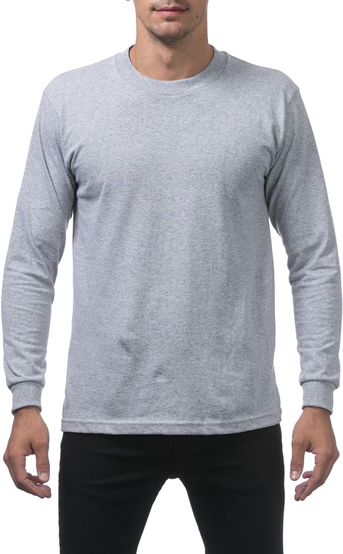 Pro Club Heavyweight Cotton Long Sleeve Crew Neck T-Shirt