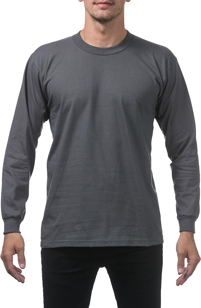 Pro Club Heavyweight Cotton Long Sleeve Crew Neck T-Shirt