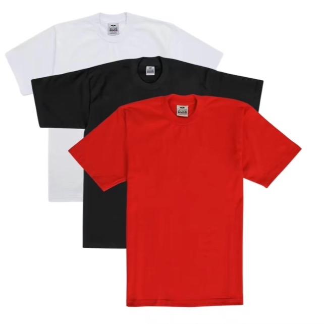 3 pack Pro club T-Shirts Casual Classic Crewneck Shortsleeve Cotton Top Original Menswear